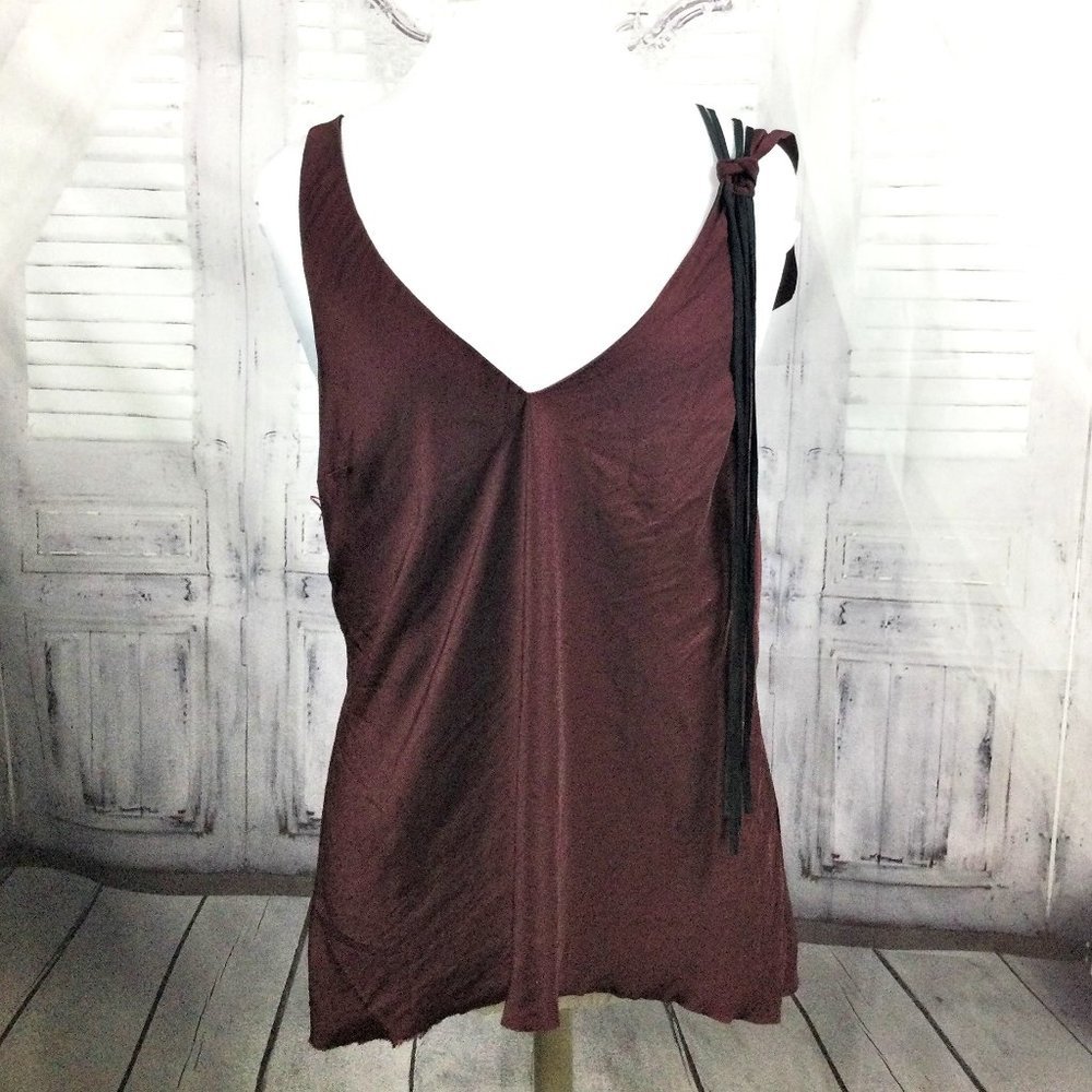 Calvin Rucker Red Sleeveless Blouse Tank M